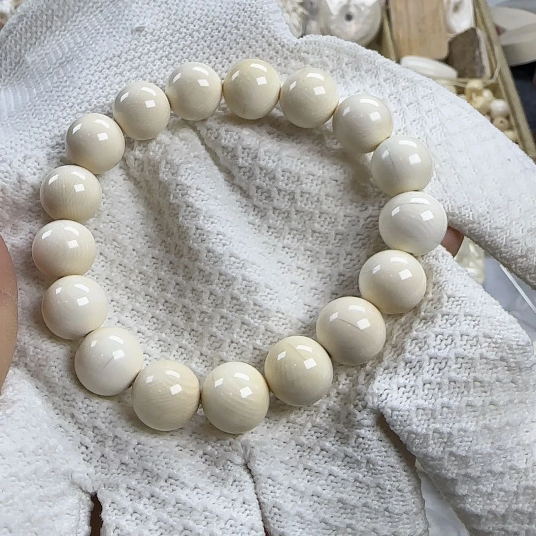 其他猛犸象牙杜*天然保真猛犸牙圆珠瑕疵珠不退换