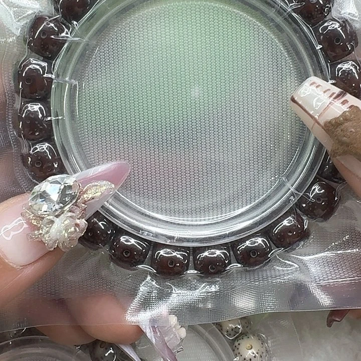 星月菩提手串385王者高瓷巧克力星月菩提10桶单圈