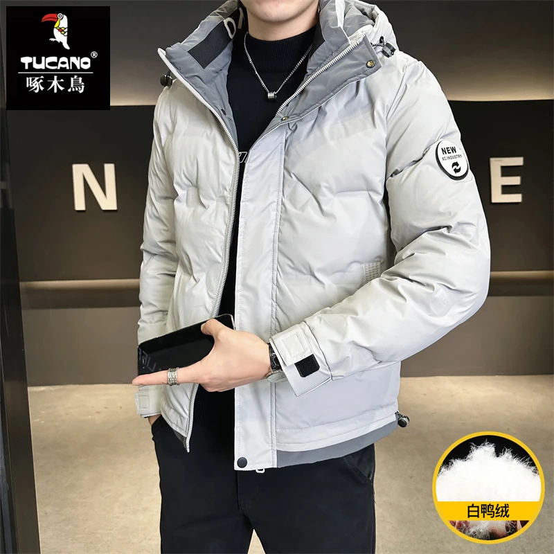 TUCANO/啄木鳥羽绒服秋冬季加厚保暖男士秋冬鸭绒啄木鸟连帽外套