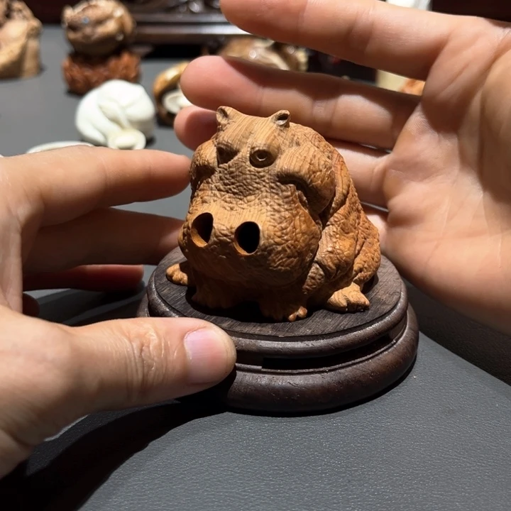 柏木（崖柏）木雕工艺香炉工艺制作