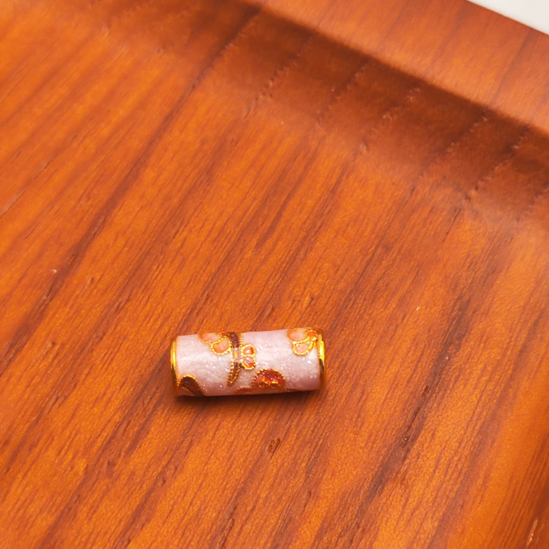 足金999珐琅彩桶珠