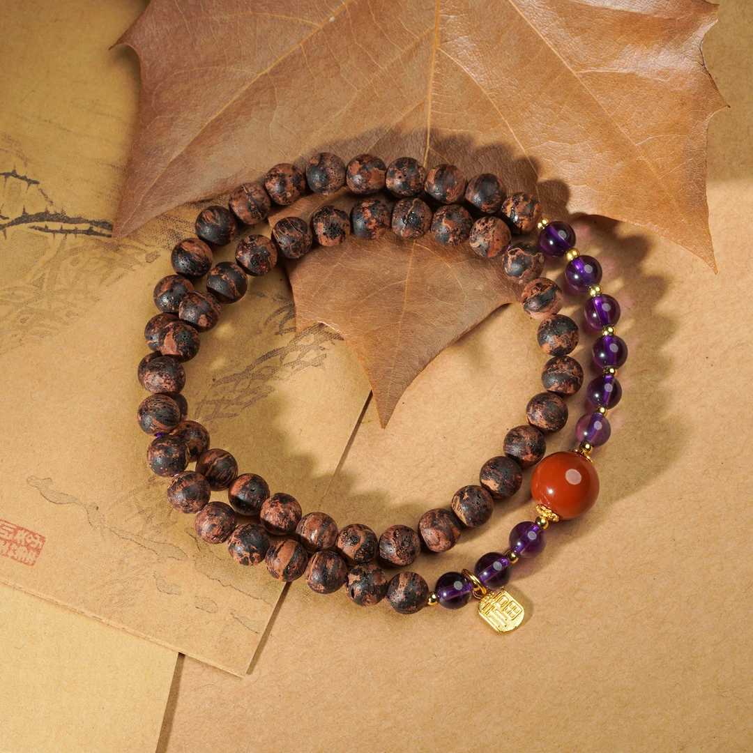 降真香黄金甲顶珠6MM多圈手串小众饰品精致正宗收藏级别文玩Q3