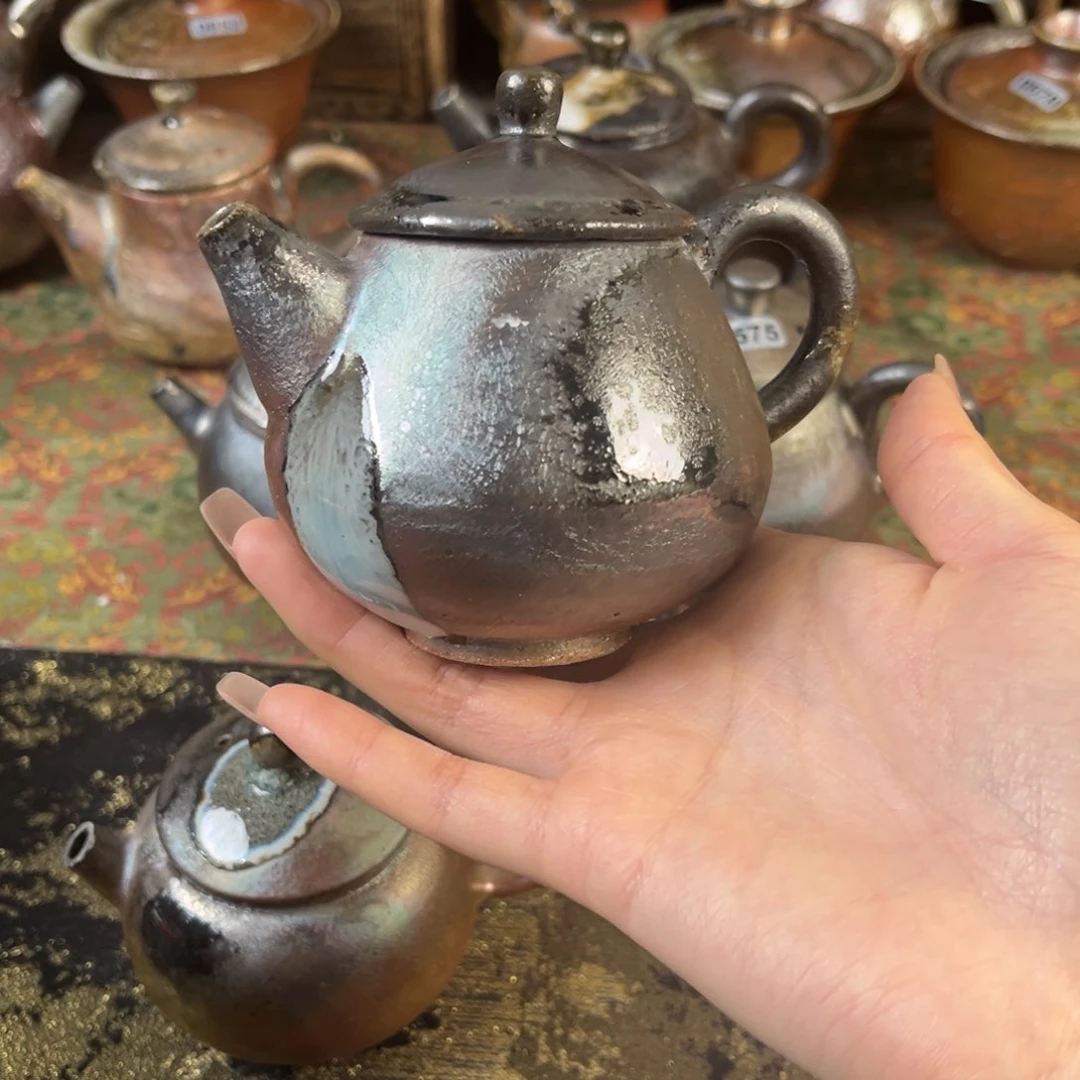杯?***葭柴烧茶器铁胎窑宝壶微瑕