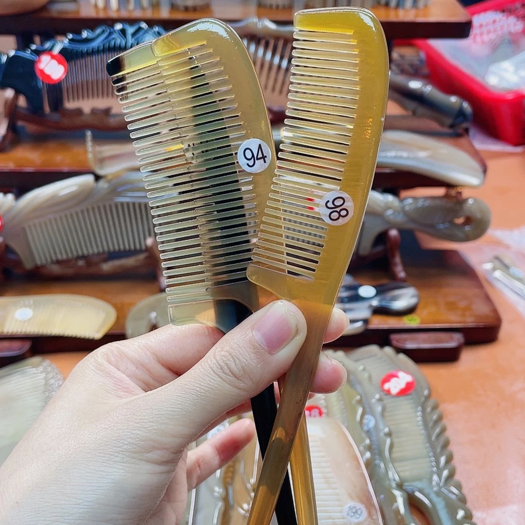 纯手工制作牛角梳挑发梳