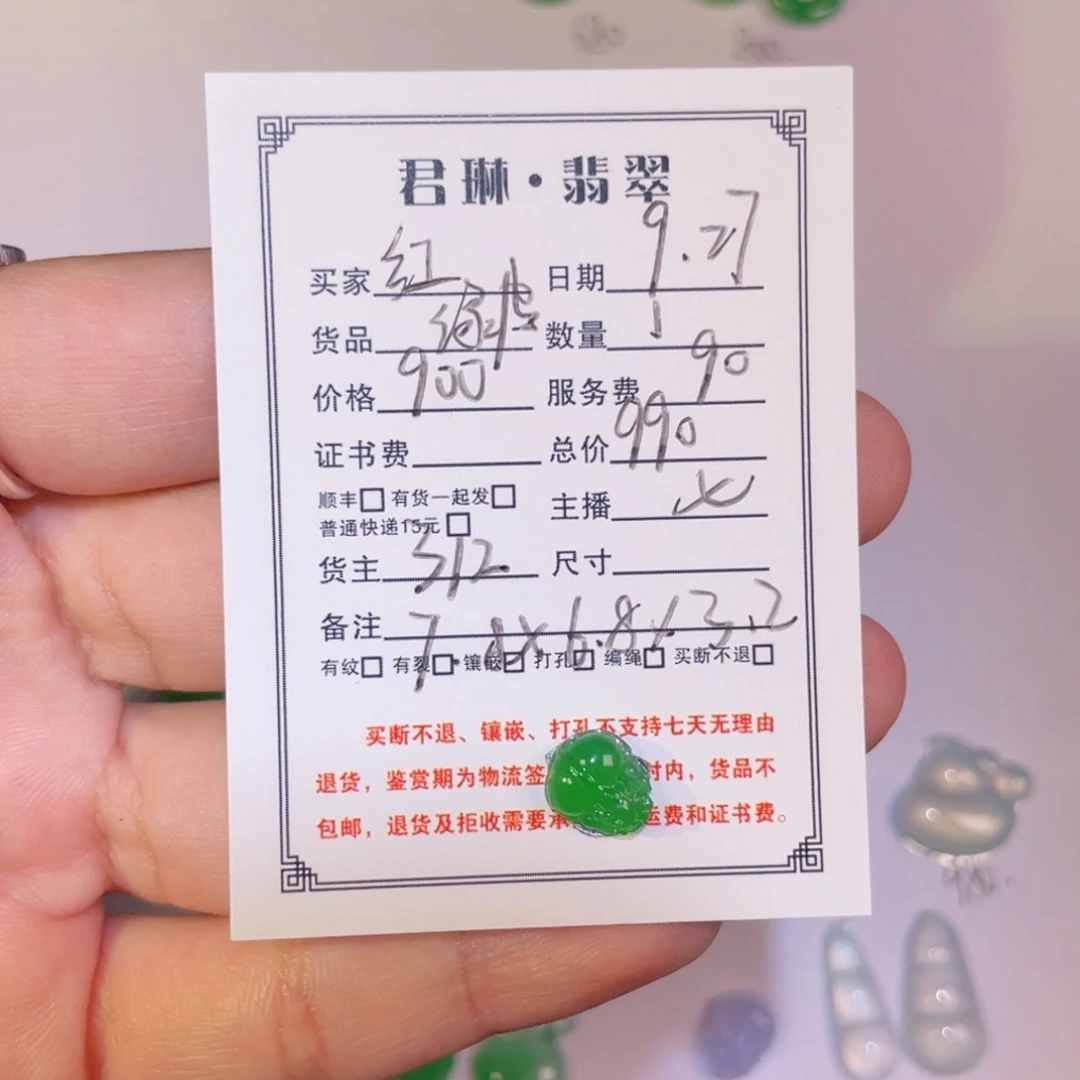 红***️翡翠未镶嵌颈饰裸石