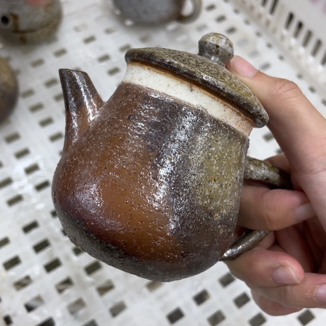 茶壶柴烧柴烧茶壶瑕
