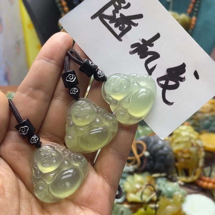 蛇纹石玉合金颈饰