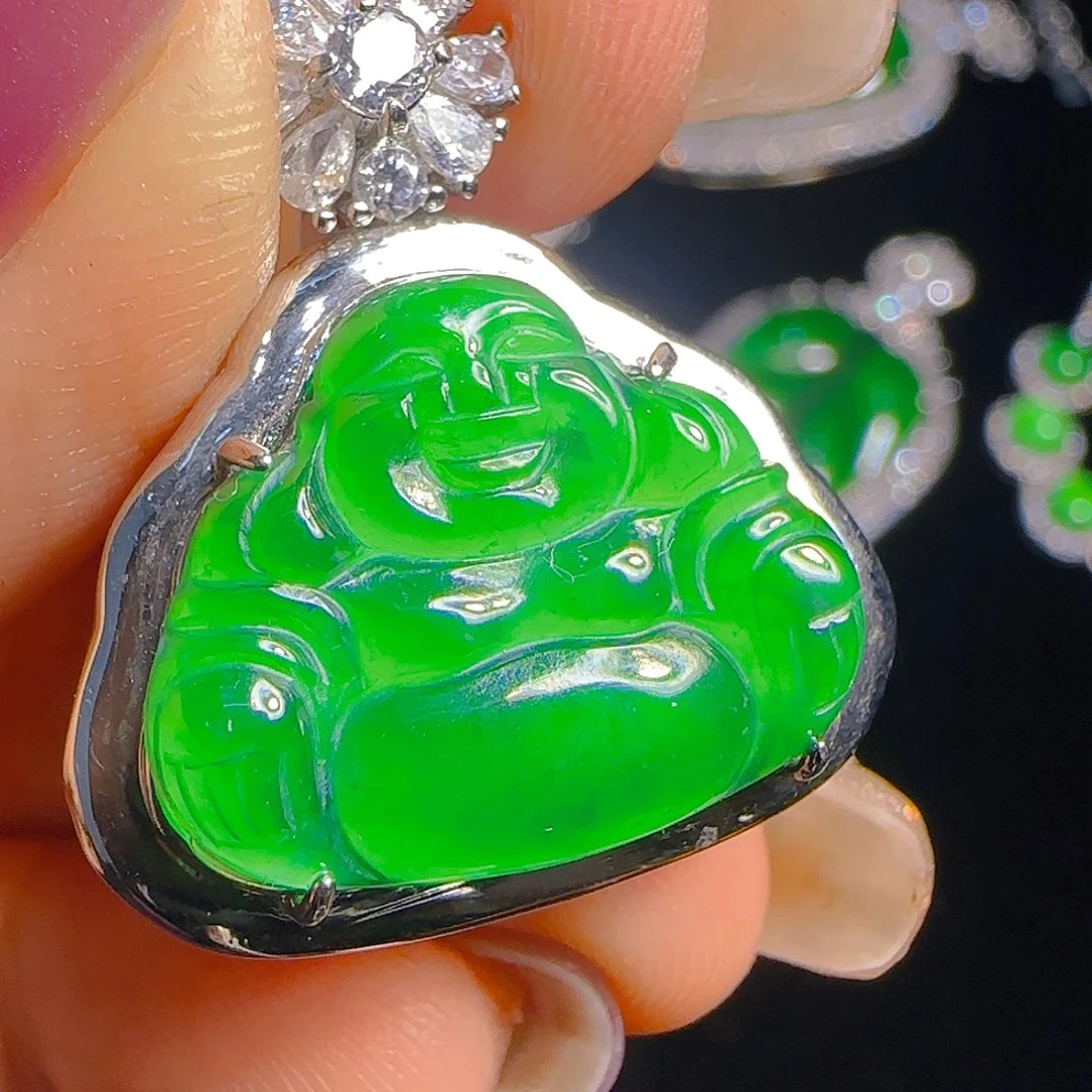 翡翠吊坠(赠链)银S925镶嵌