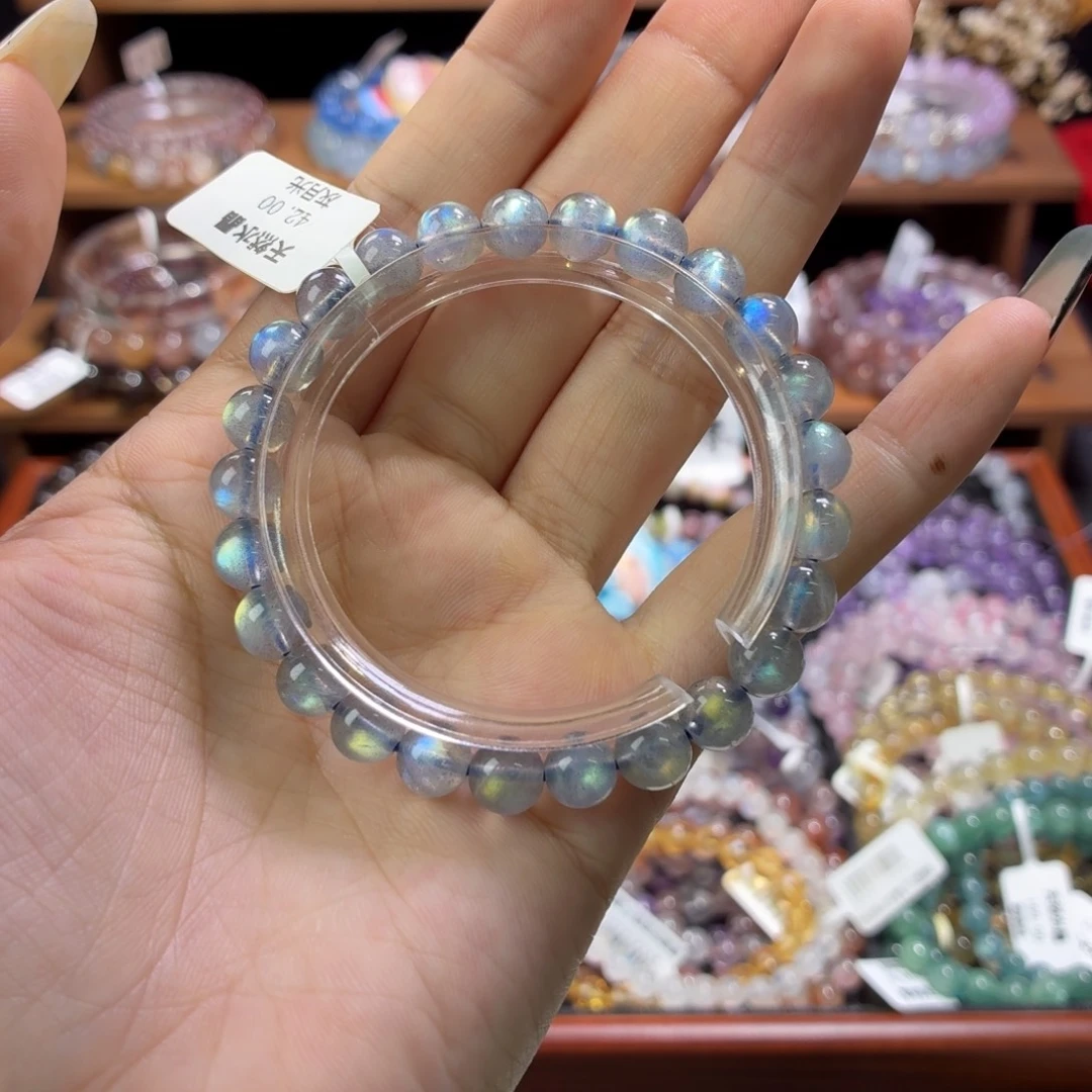 未镶嵌手串水晶灰月光7+