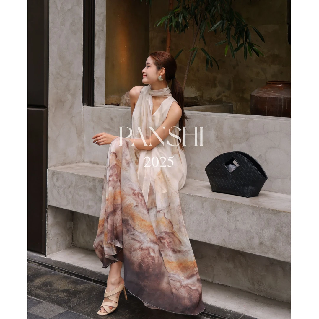 PANSHI【仙气飘飘】法式复古高级感裙子轻奢百搭夏季显瘦气质连衣裙
