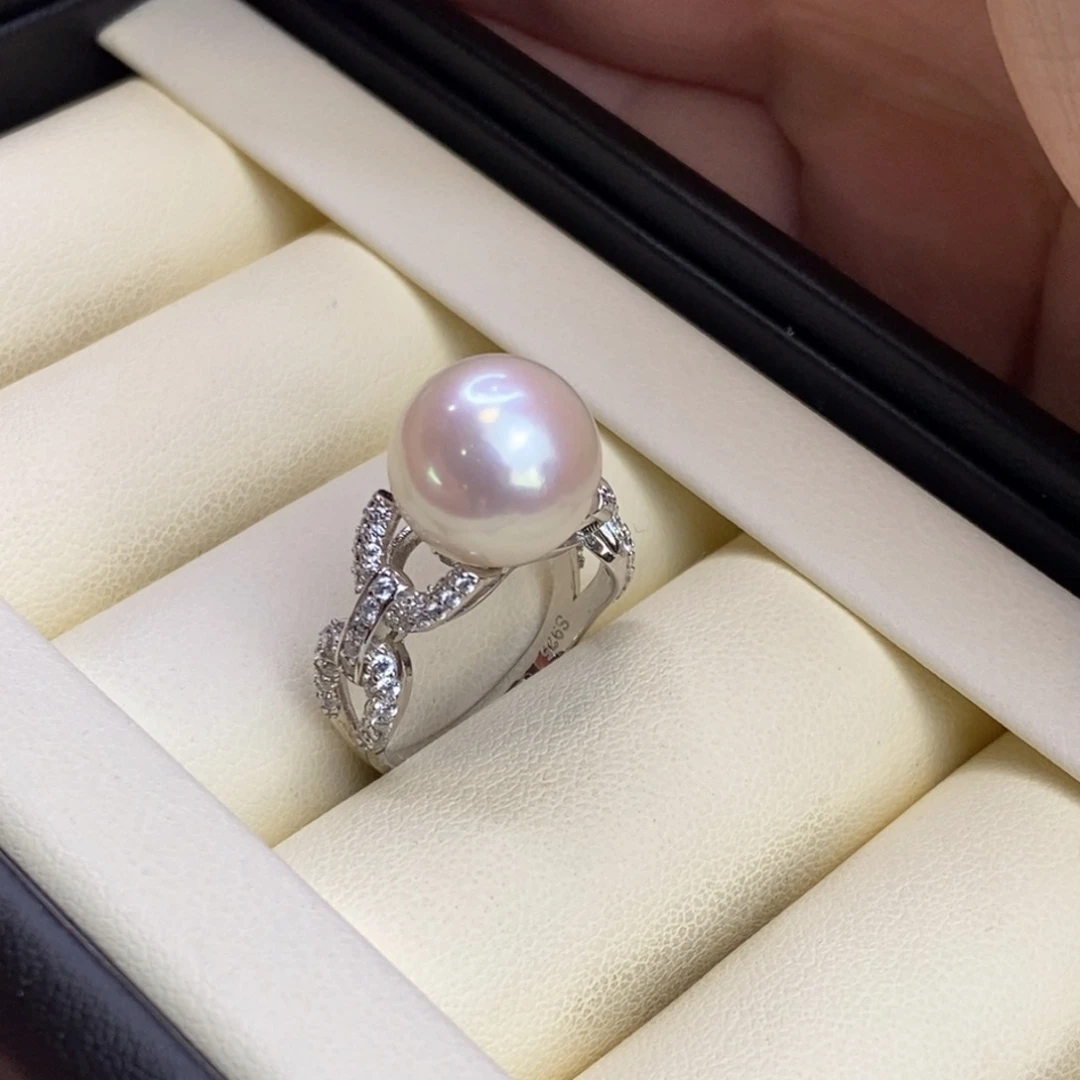 淡水珍珠银S925镶嵌戒指