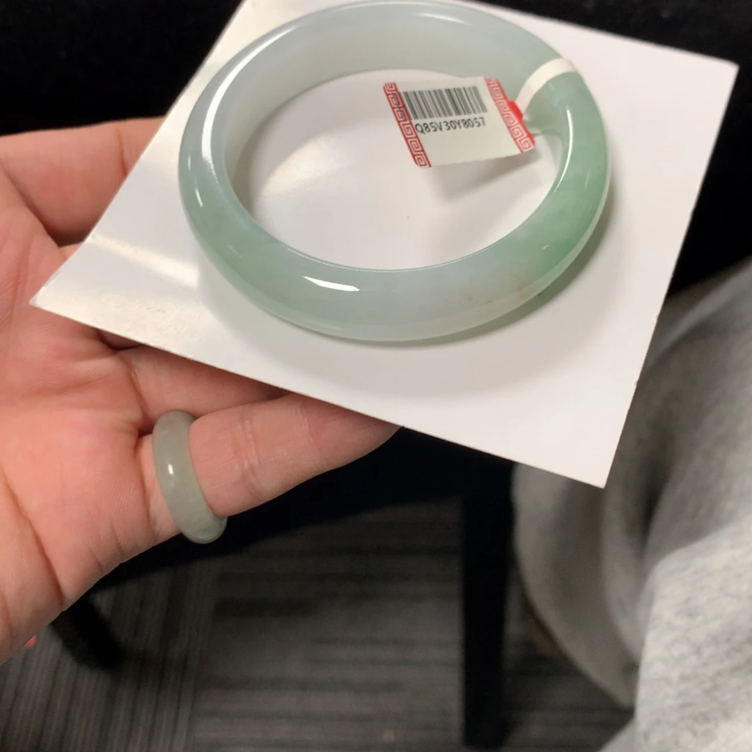 翡翠未镶嵌手镯34号53