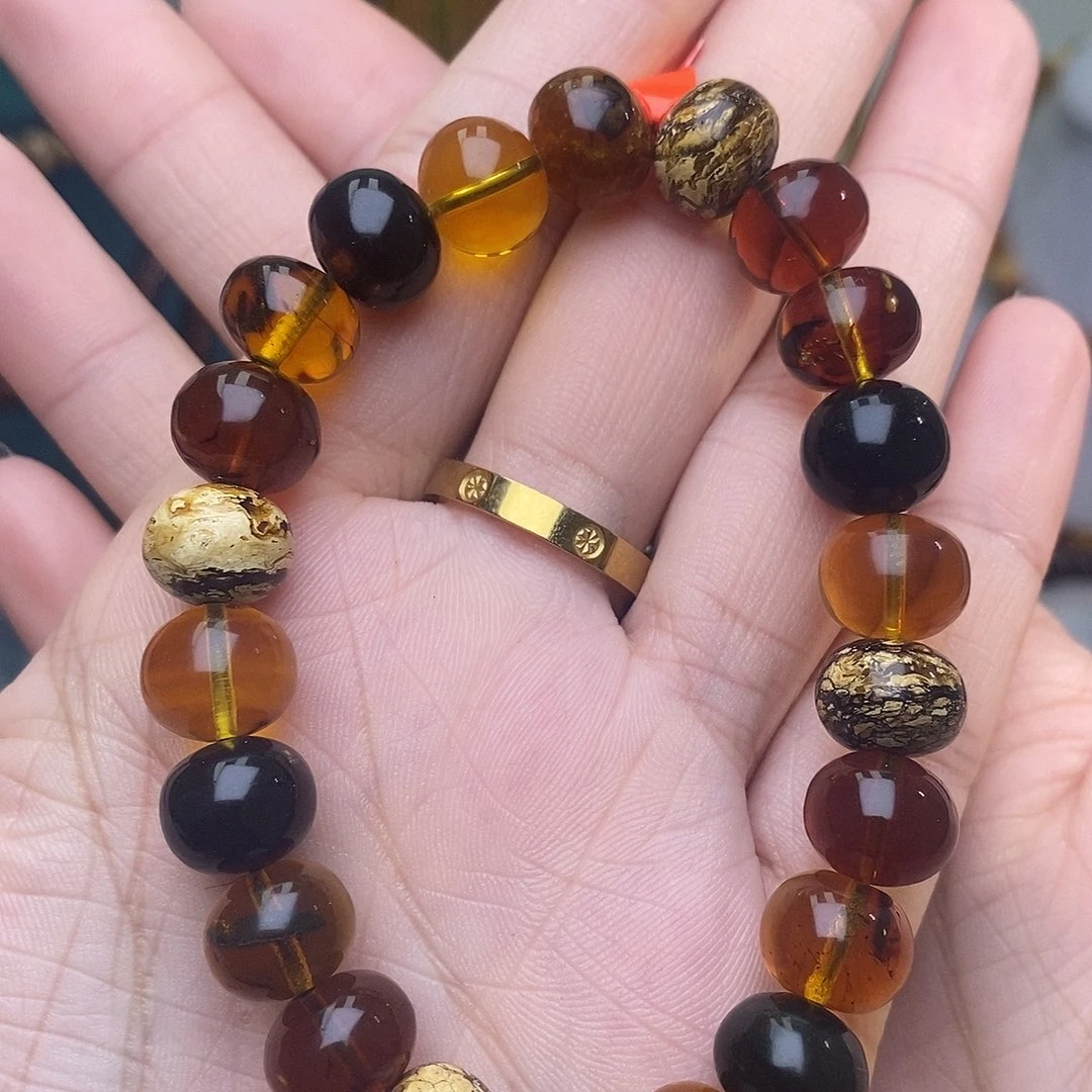 琥珀未镶嵌手链10➕