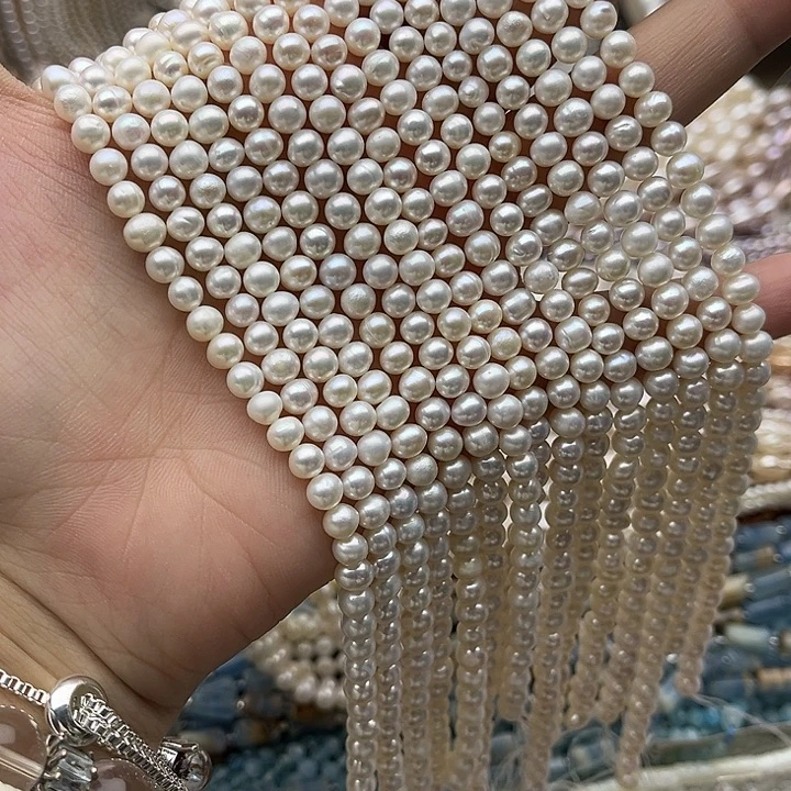 玛瑙/玉髓未镶嵌珠宝半成品一条5.5mm左右椭圆珍珠