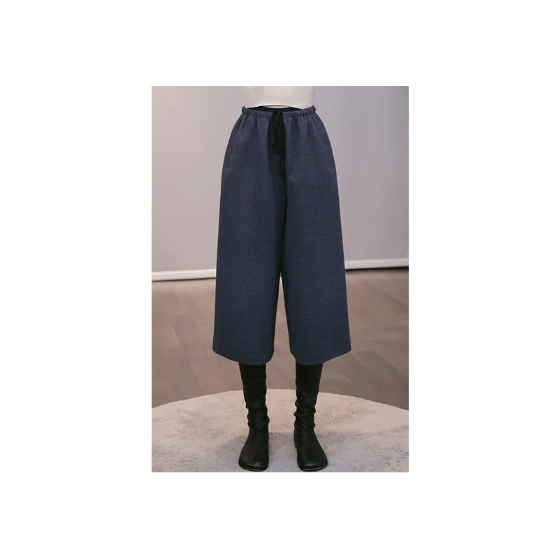 『100美丽诺.七分羊毛裤』女士秋冬新款高档气质直筒裤PG010