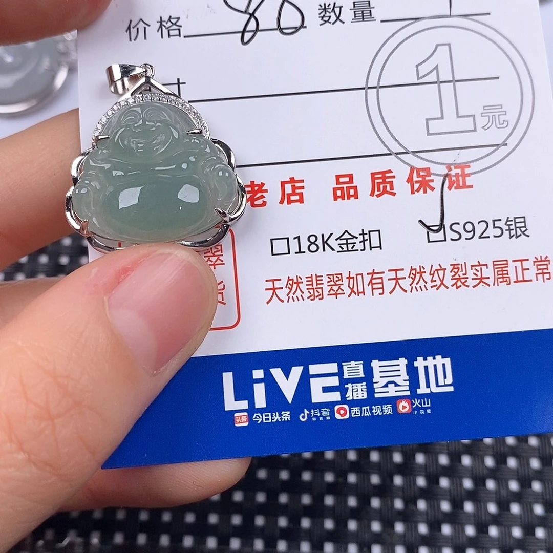 翡翠银S925镶嵌颈饰