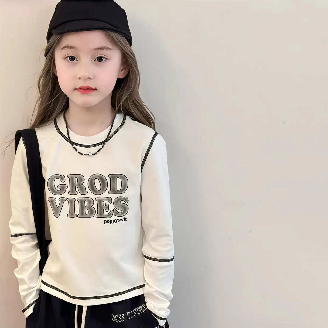 072-沫弛尔女套头休闲风字母套装常规款运动风春秋秋季