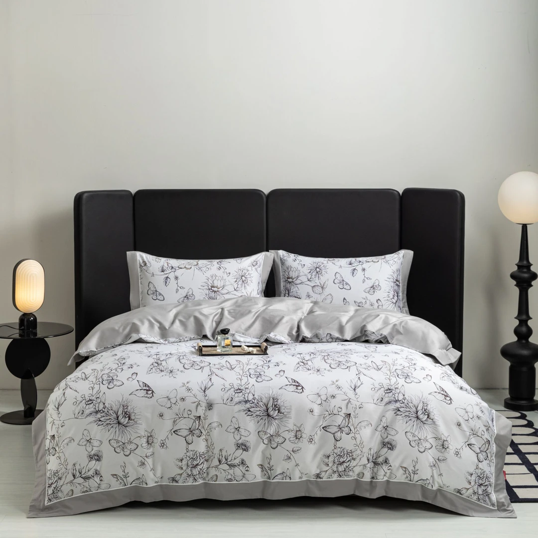 沐风寻蝶- 天丝棉CR工艺数码印花床品四件套