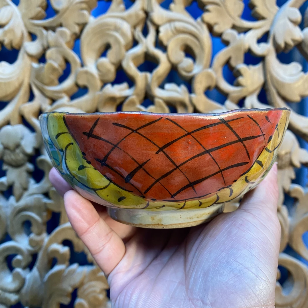 高颜值手绘向日葵面碗