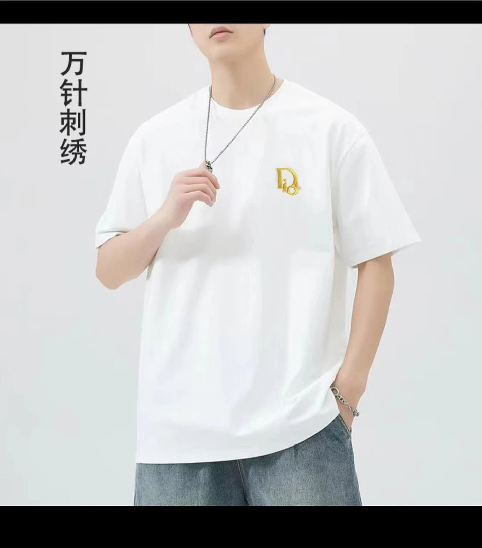 原价99元现在新店福利2折起售简约宽松圆领刺绣运动短袖