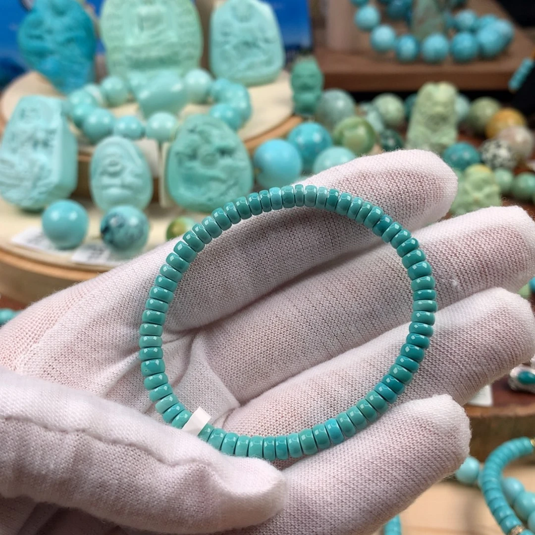 绿松石未镶嵌珠宝奇石4.3mm