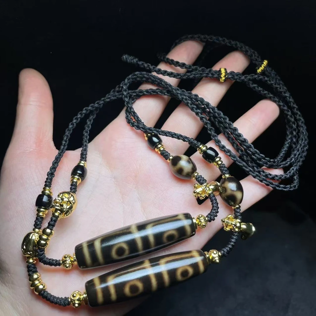 【天赐精选】TC43196-玛瑙diy脖挂（地门四眼）-49*13mm-多样性发其一