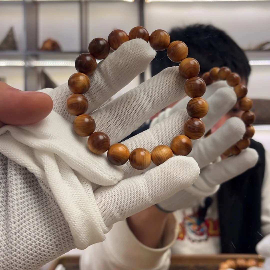 柏木（崖柏）手串/手链12黑油乱纹甜香板根料