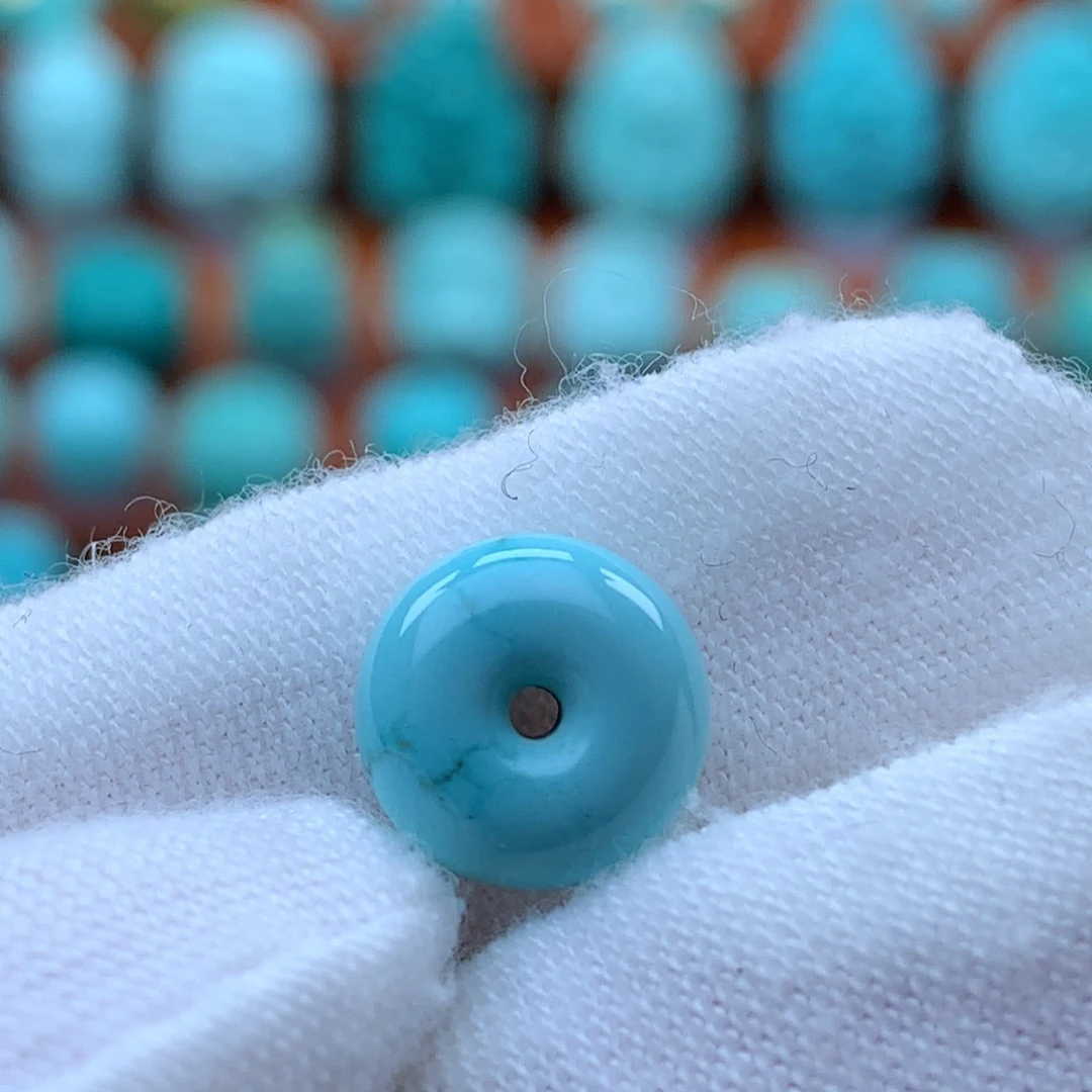 未镶嵌绿松石原矿绿松石面包圈配饰