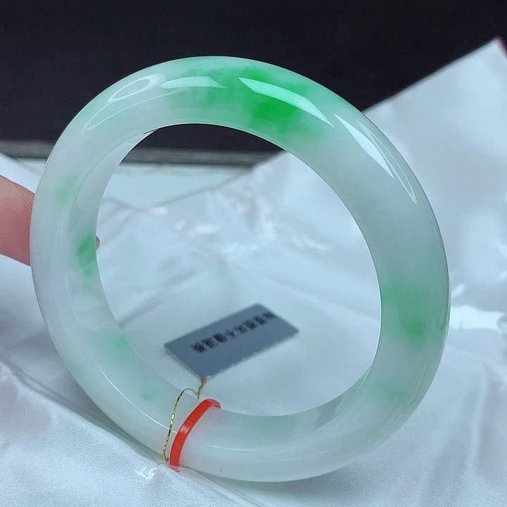 翡翠未镶嵌手镯56圈4955
