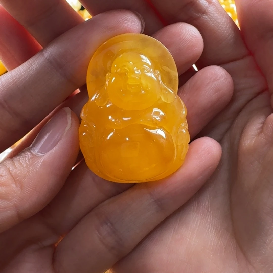 蜜蜡毛衣链未镶嵌世****发