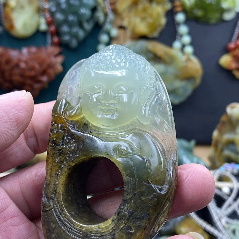 【闪购商品】未镶嵌岫玉把件扳指