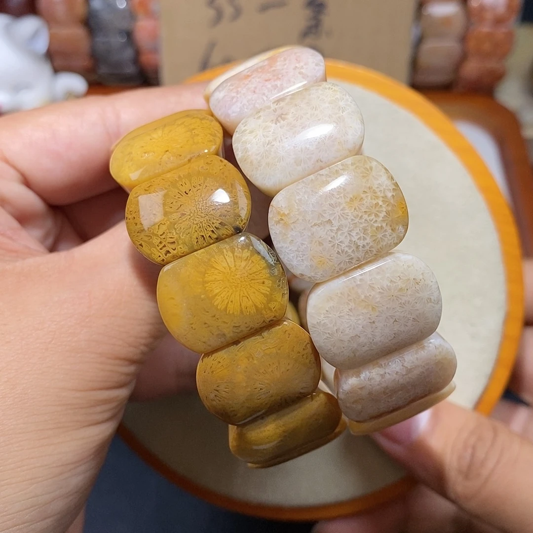 硅化珊瑚（珊瑚玉）手串未镶嵌T***a