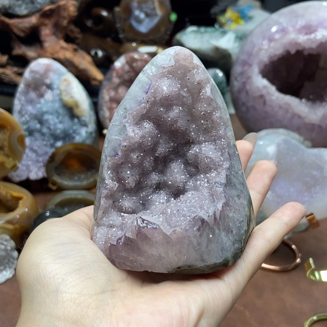 紫晶摆件未镶嵌水晶
