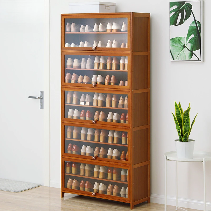 门口鞋柜高款立式入户柜一体门外走廊用极窄家用鞋架子多层带门