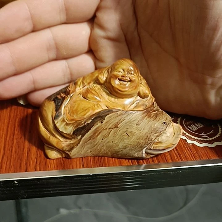 C***4柏木(崖柏)太行崖柏笑佛手把件