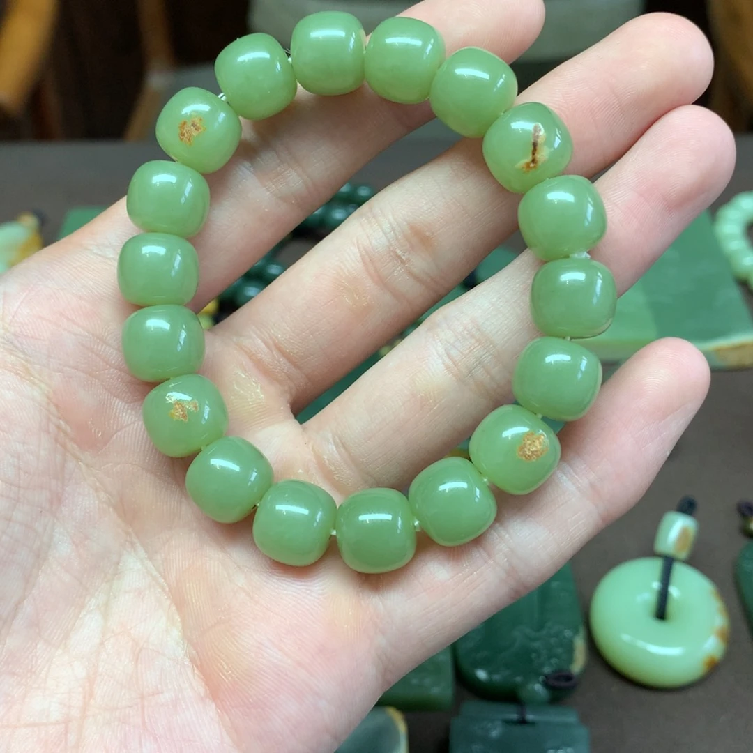 手链未镶嵌岫岩河磨玉（透闪石质玉）⑩***贝