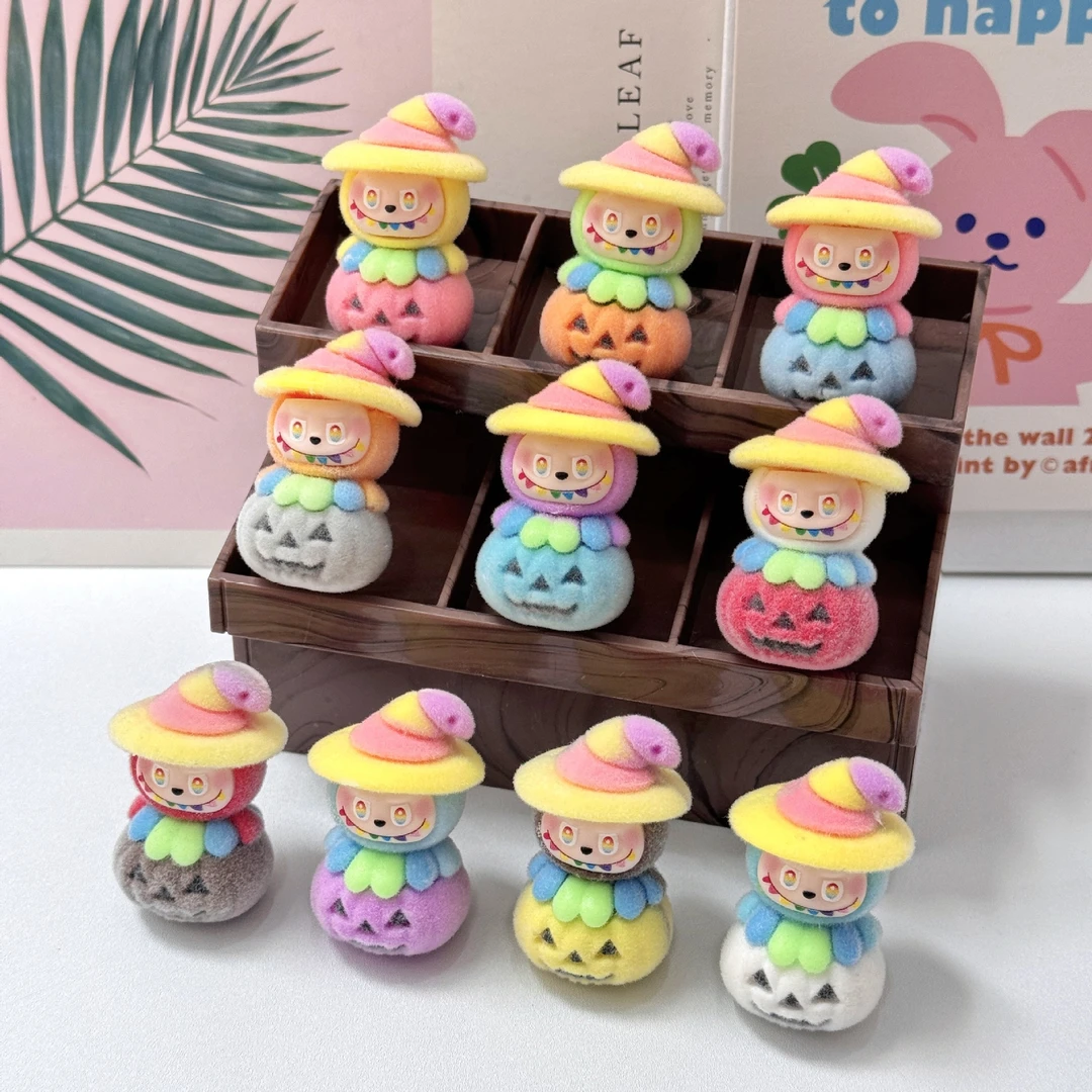 【双许愿+九宫格】植绒南瓜小兔子 diy饰品树脂小摆件