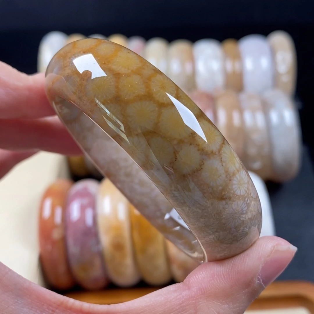 硅化珊瑚（珊瑚玉）手镯55.6未镶嵌