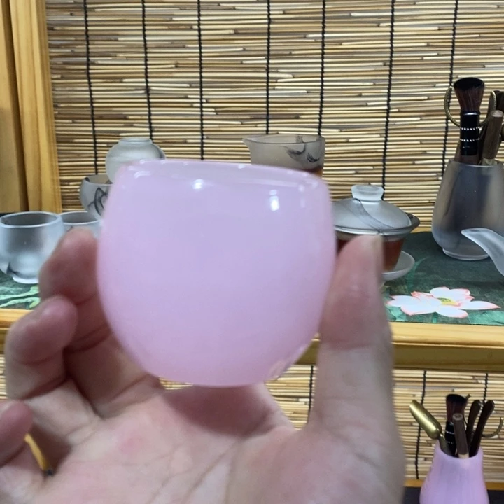 手工艺品琉璃樱花粉主人杯