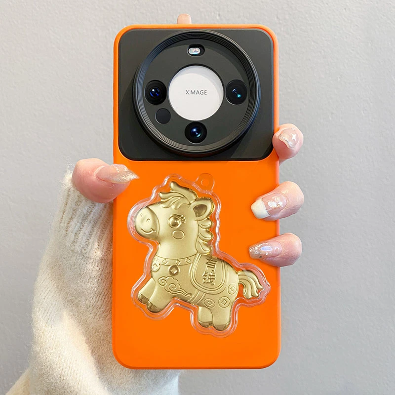 【立体金箔】适用华为mate60pro手机壳新款马上有钱mate70马pura8