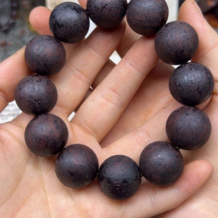 降真香手串/手链降真香20圆珠红黑油结晶