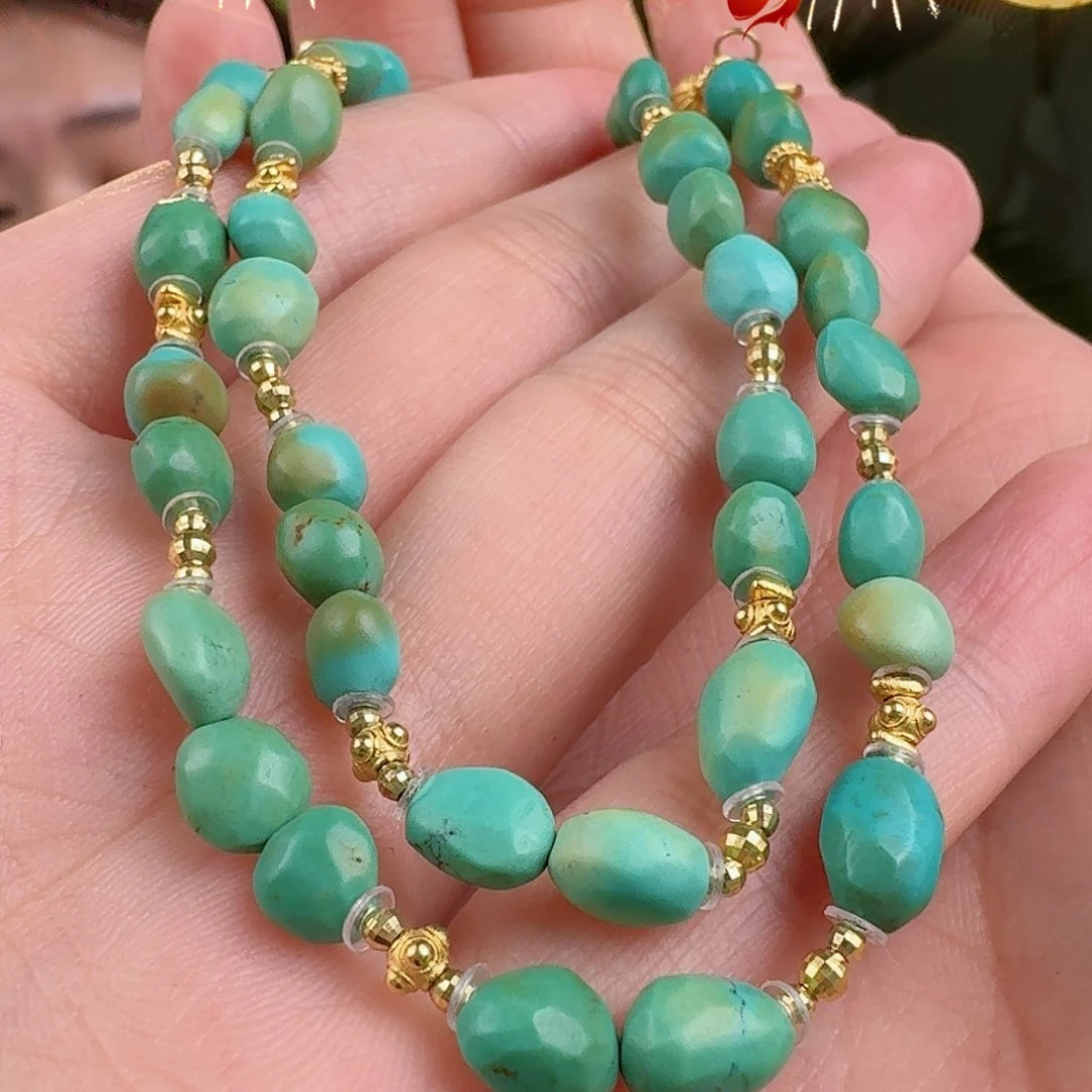 绿松石珠宝奇石18K金镶嵌