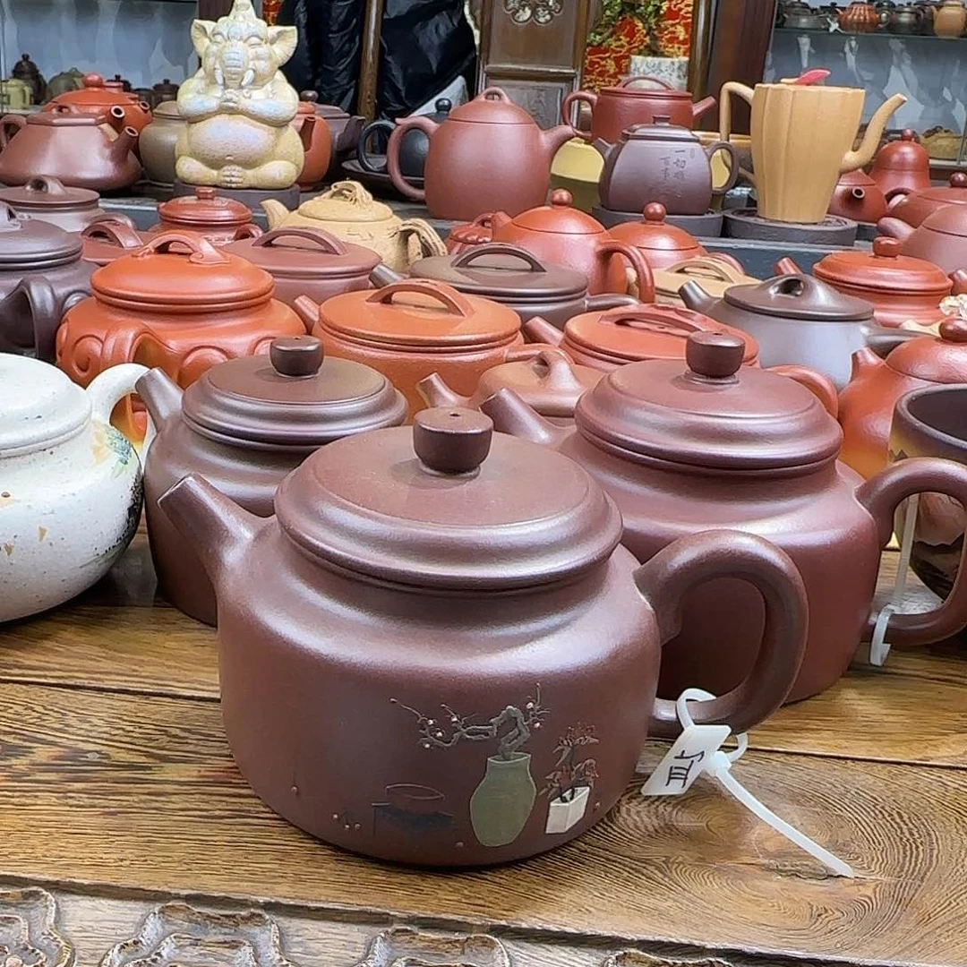 紫砂茶壶德钟紫泥