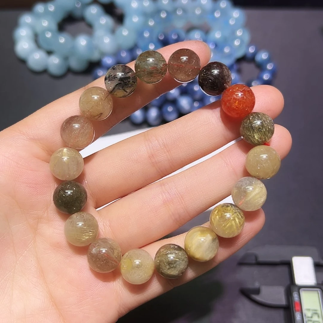 未镶嵌手链水晶多宝发金11毫米2号