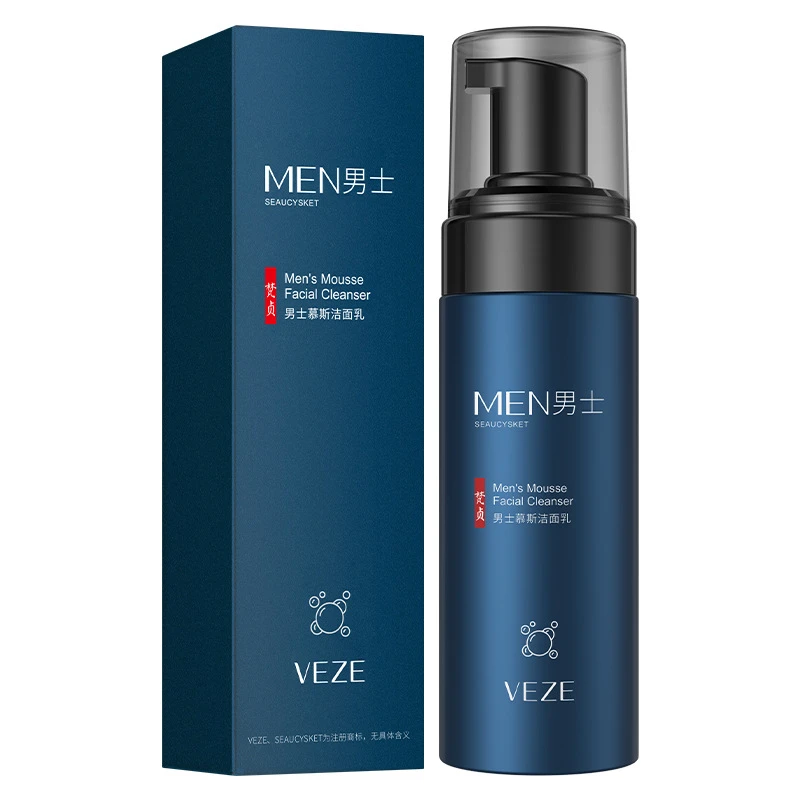 梵贞男士慕斯洁面乳清爽不紧绷深层清洁污垢 泡沫细腻男士洗面奶