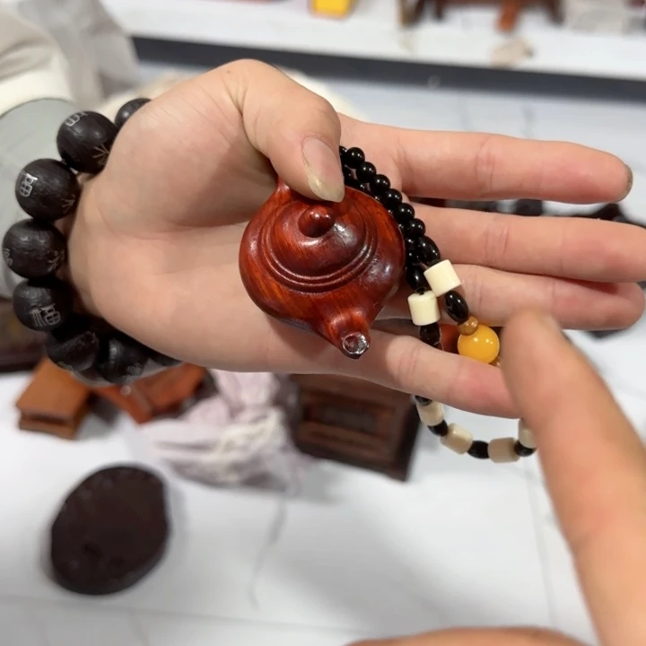 琉璃手工艺品红木工艺品摆件
