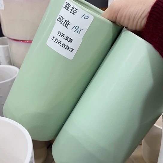 多肉绿植陶瓷花盆9.9包邮，有孔