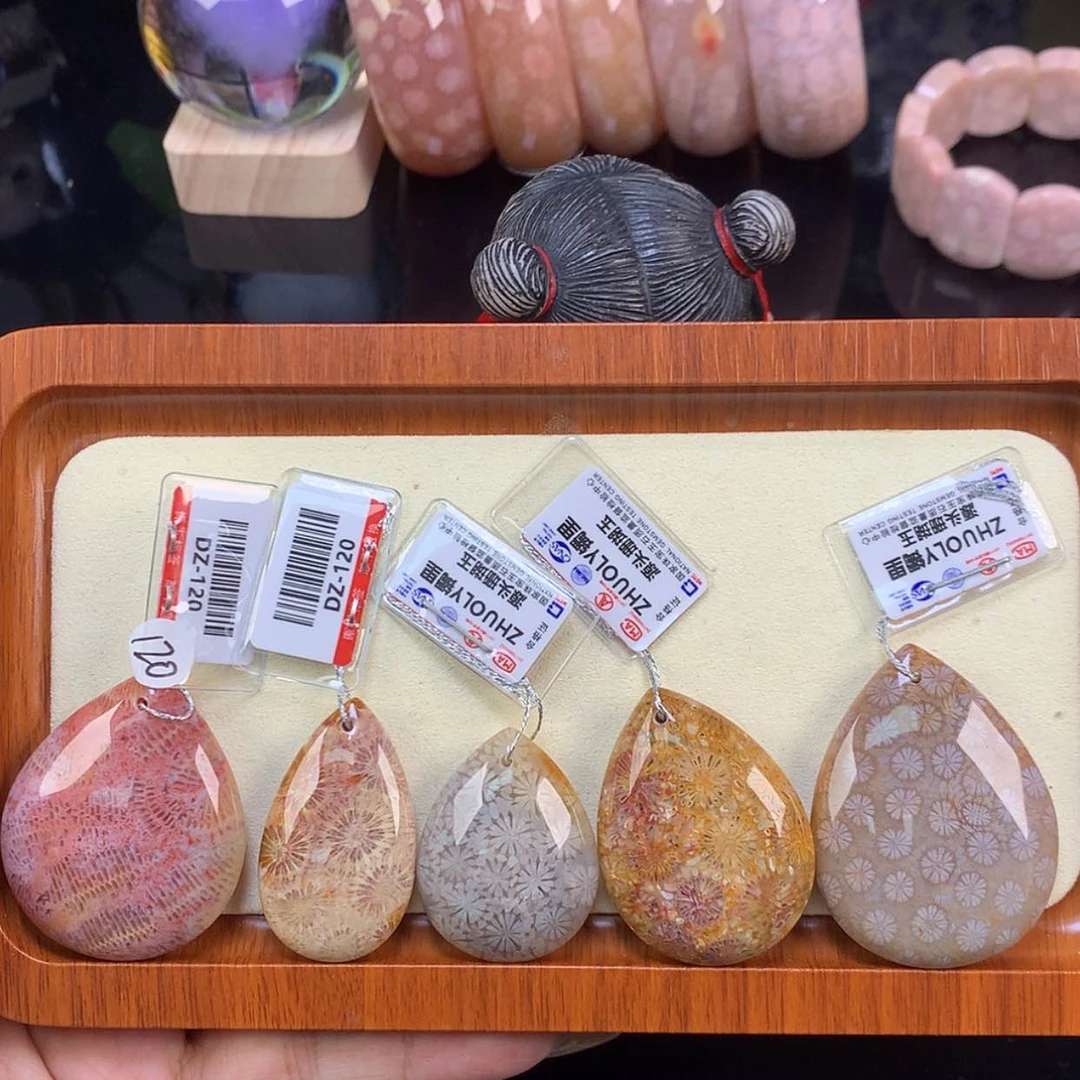 【闪购商品】颈饰未镶嵌硅化珊瑚（珊瑚玉）19号120/个 可挑