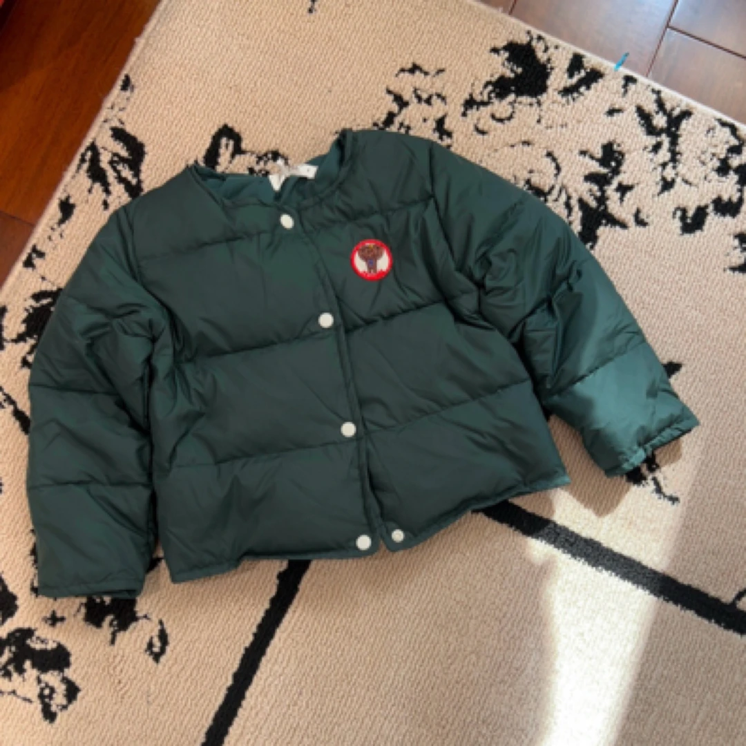 【编号Q174】JXX23382-32-儿童贴标羽绒内胆B墨绿色-JXX