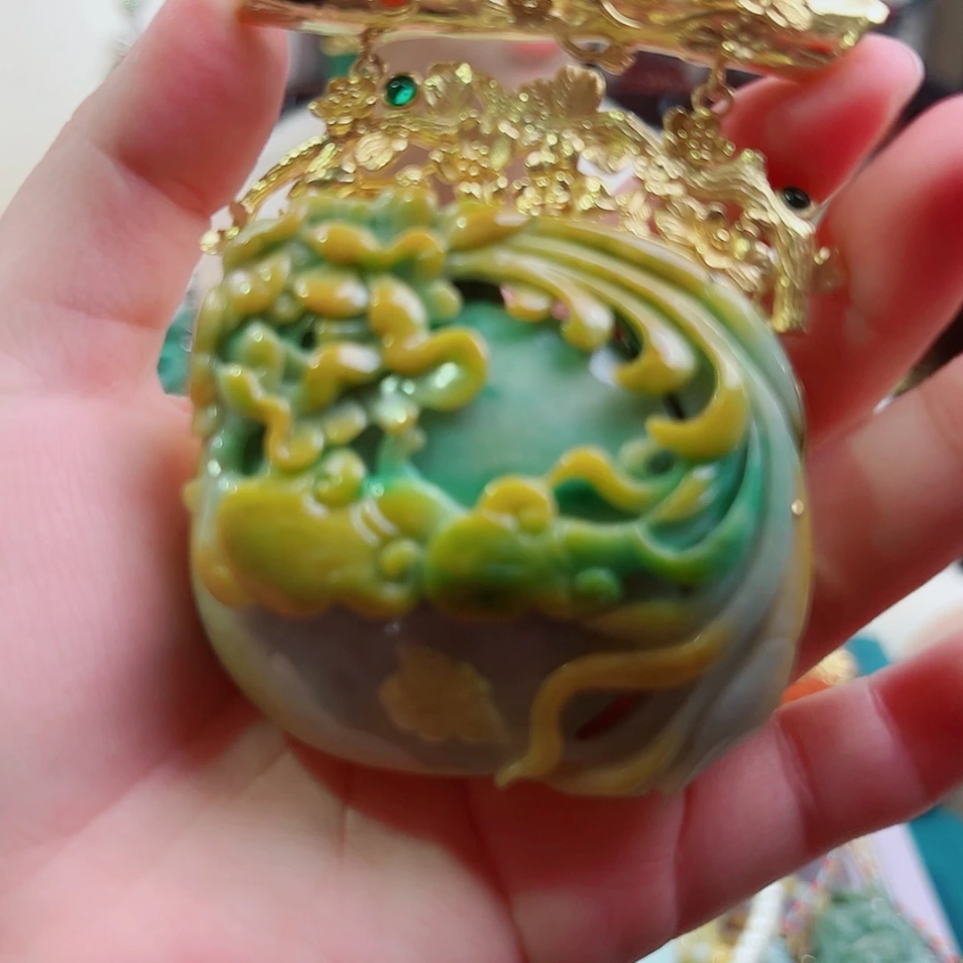 颈饰翡翠银S925镶嵌国风